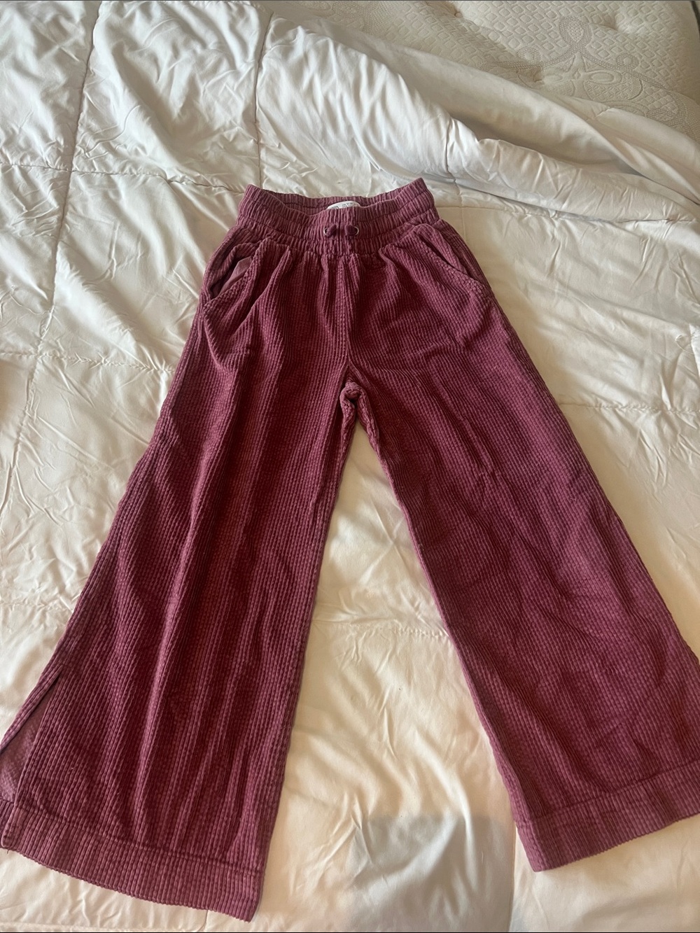 Girls Pants - Burgundy wide leg pants